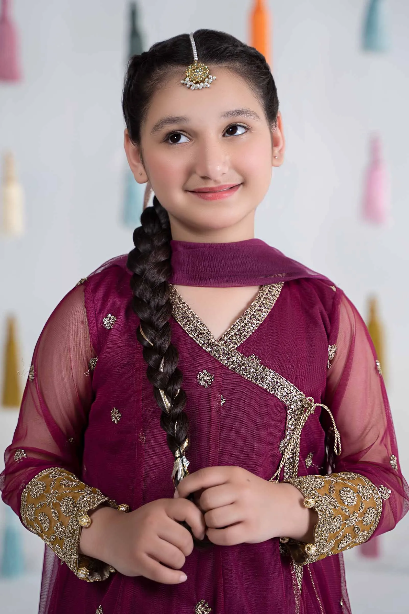 3 Piece Embroidered Net Suit | MKS-EA24-36