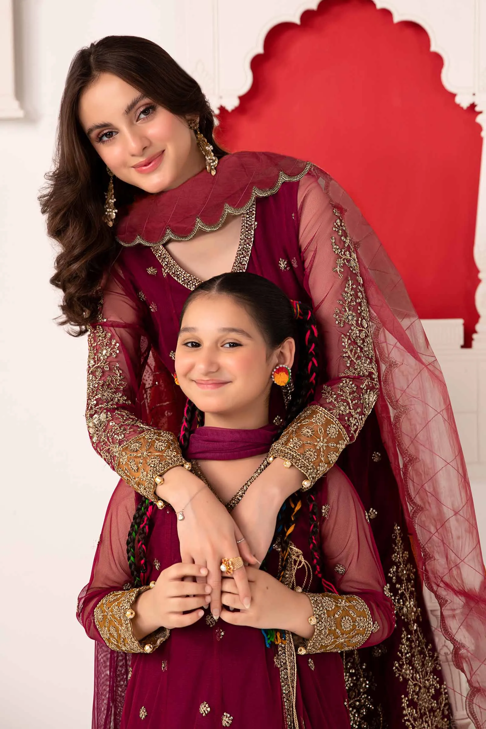 3 Piece Embroidered Net Suit | MKS-EA24-36