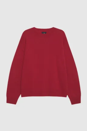 Anine Bing Lee Crew Sweater in Scarlet Red