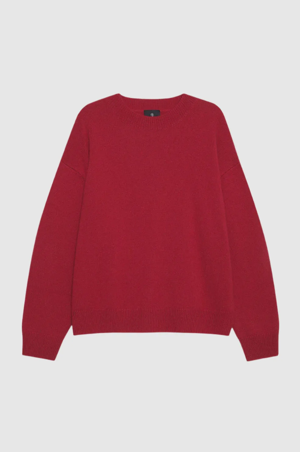 Anine Bing Lee Crew Sweater in Scarlet Red
