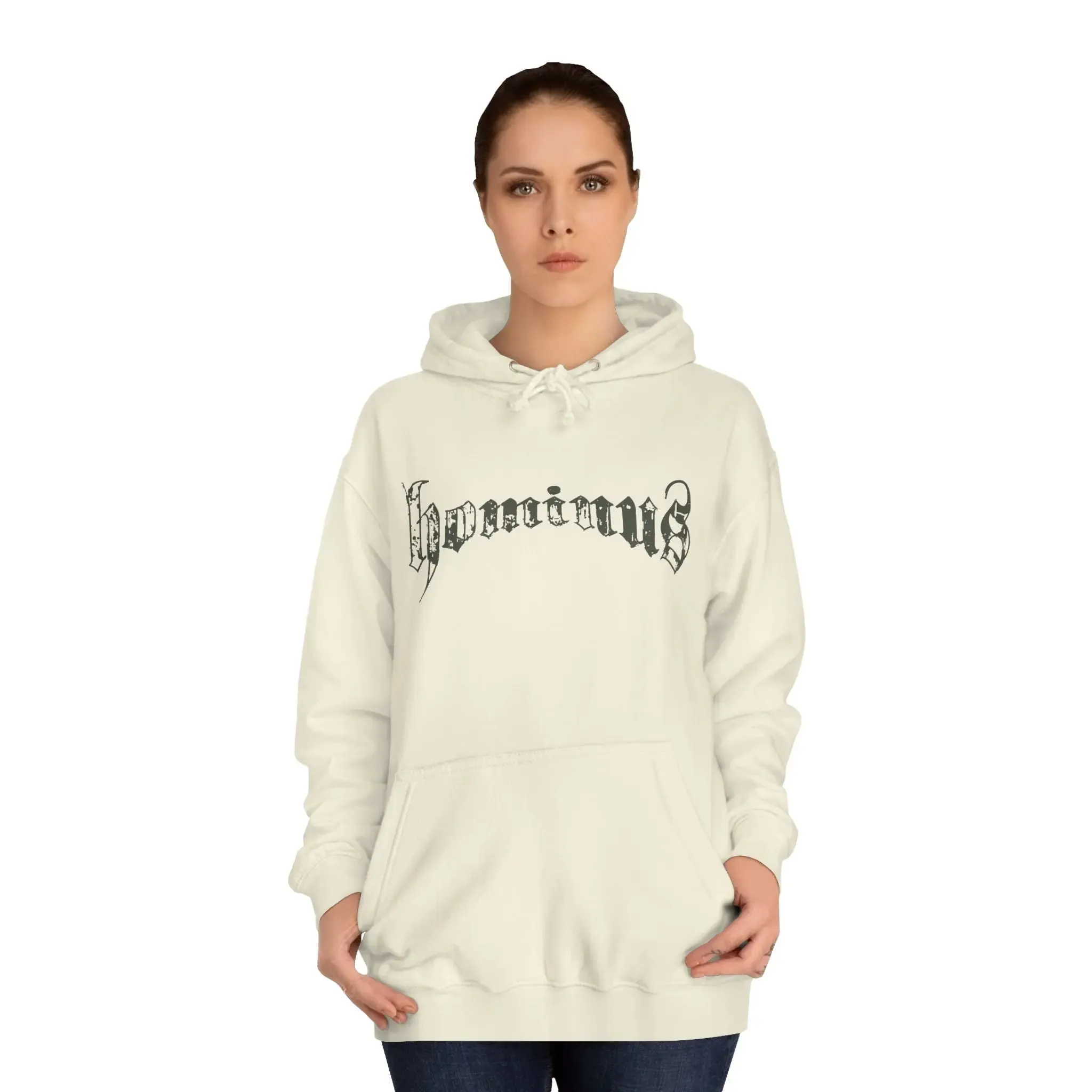 Casual Hominus Denim Gothic Logo Hoodie
