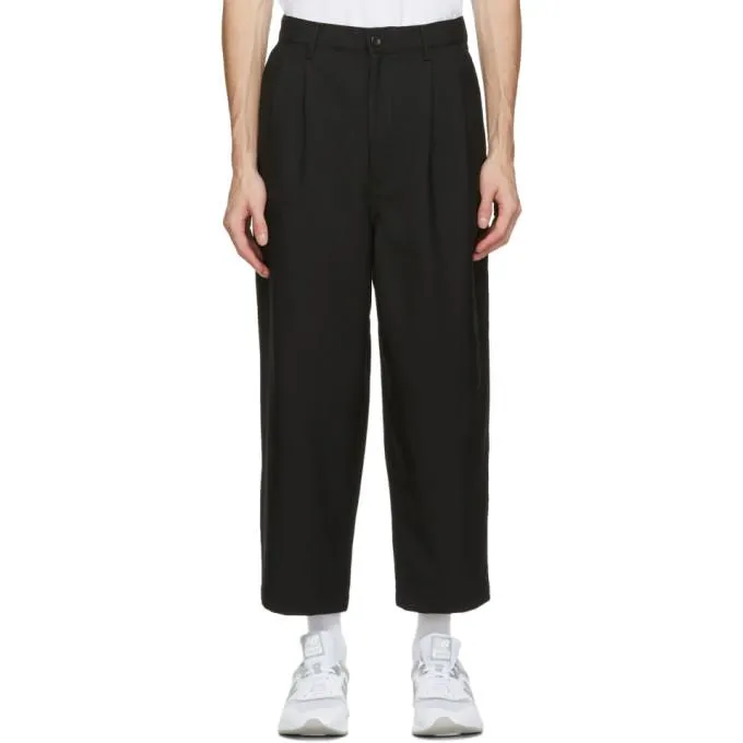 Comme des Garcons Homme Black Tropical Wool Trousers