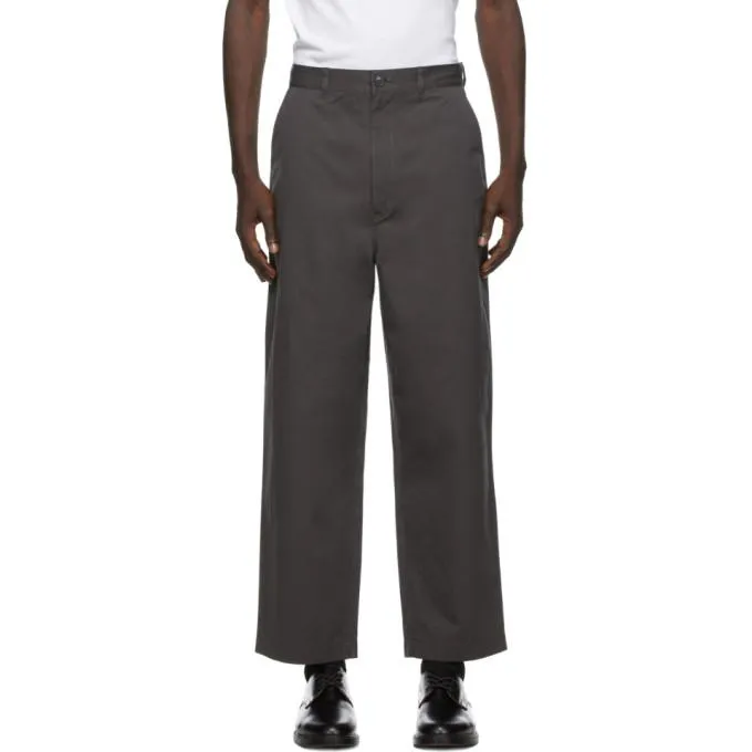 Comme des Garcons Homme Grey Cotton Weather Trousers