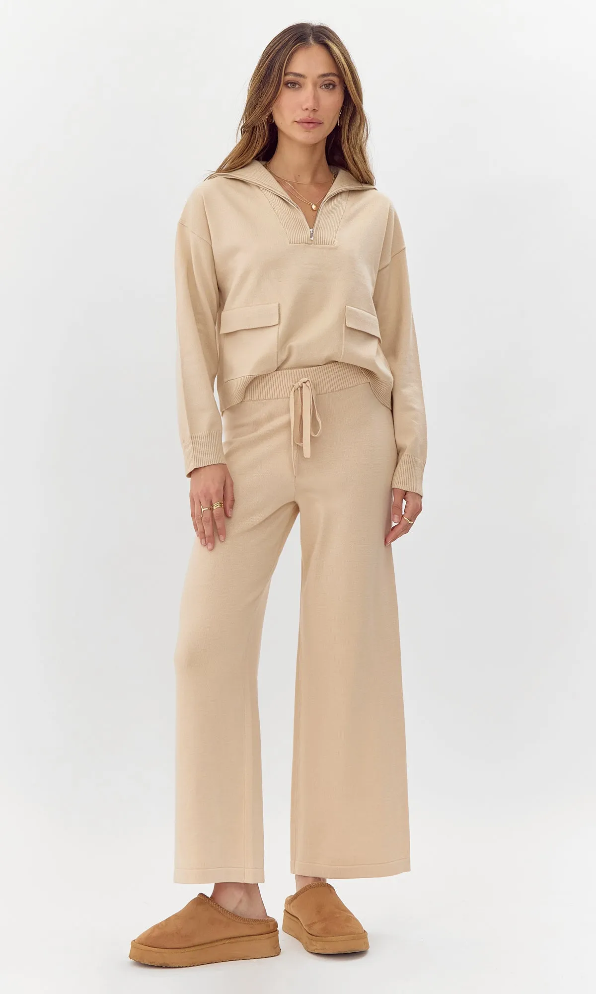 Cruz Cozy Knit Collard Sweater Top