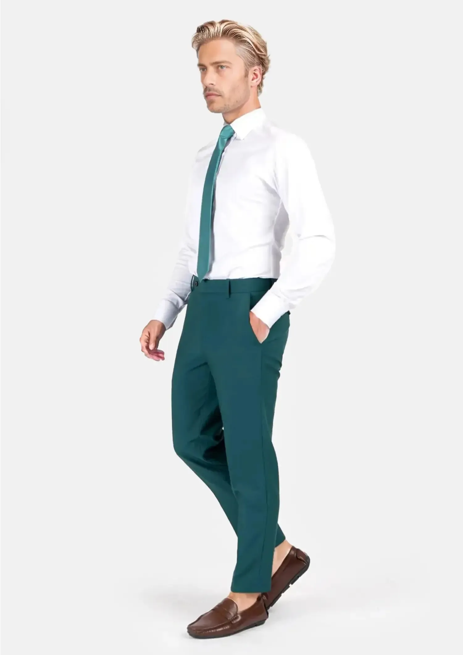 Diamantia Teal Stretch Pants