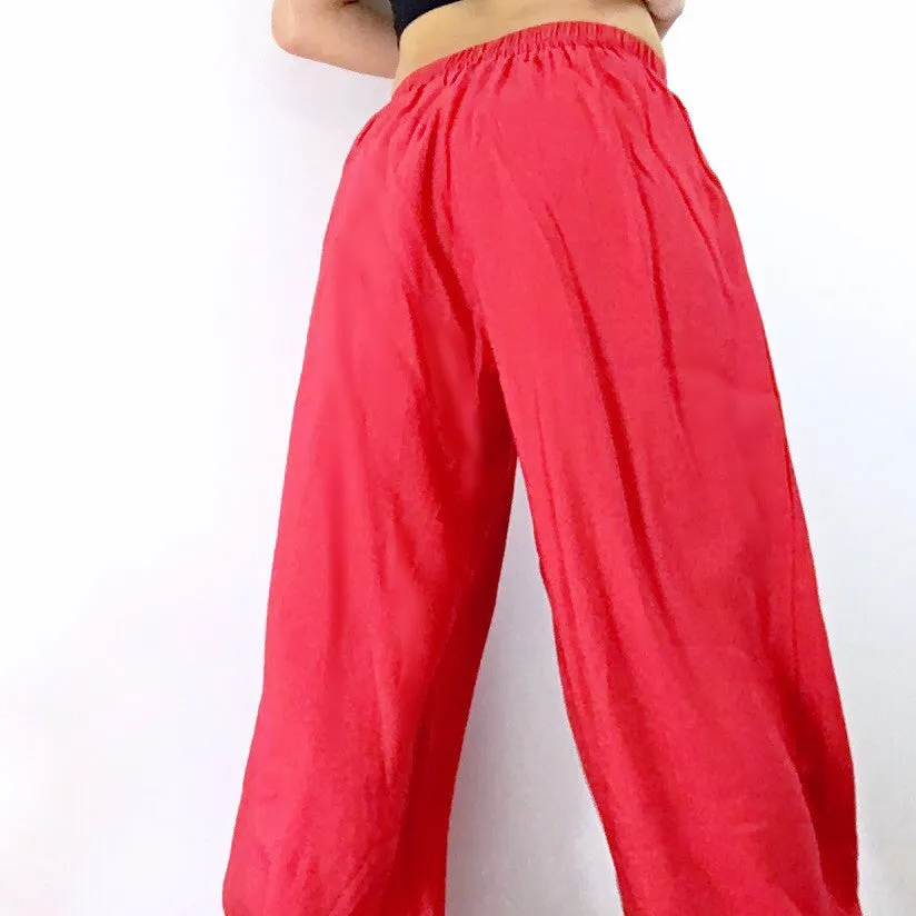 DRAGON FLORAL EMBROIDERY BOHO TROUSERS