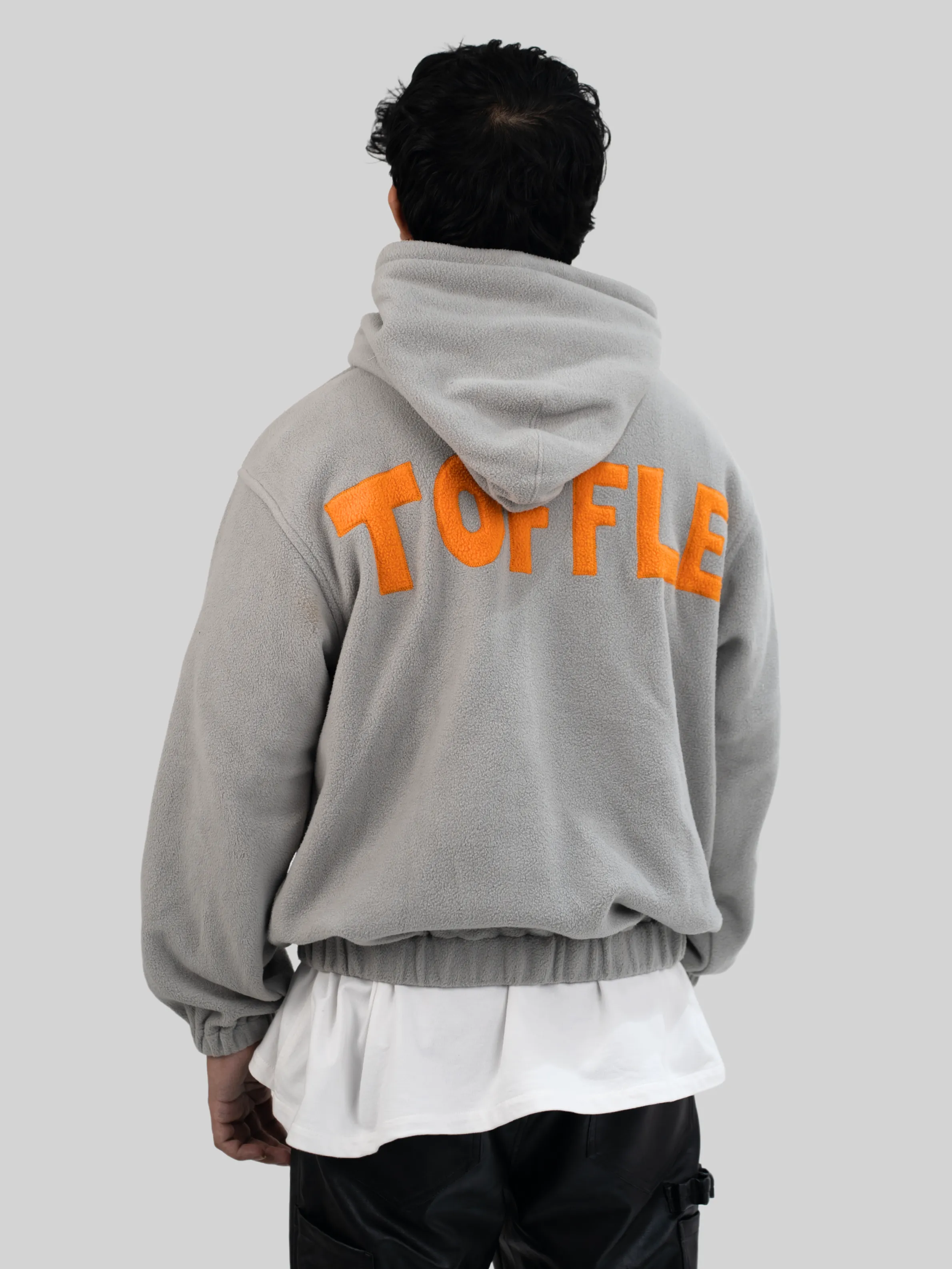 Grey Polar Fleece Hoodie
