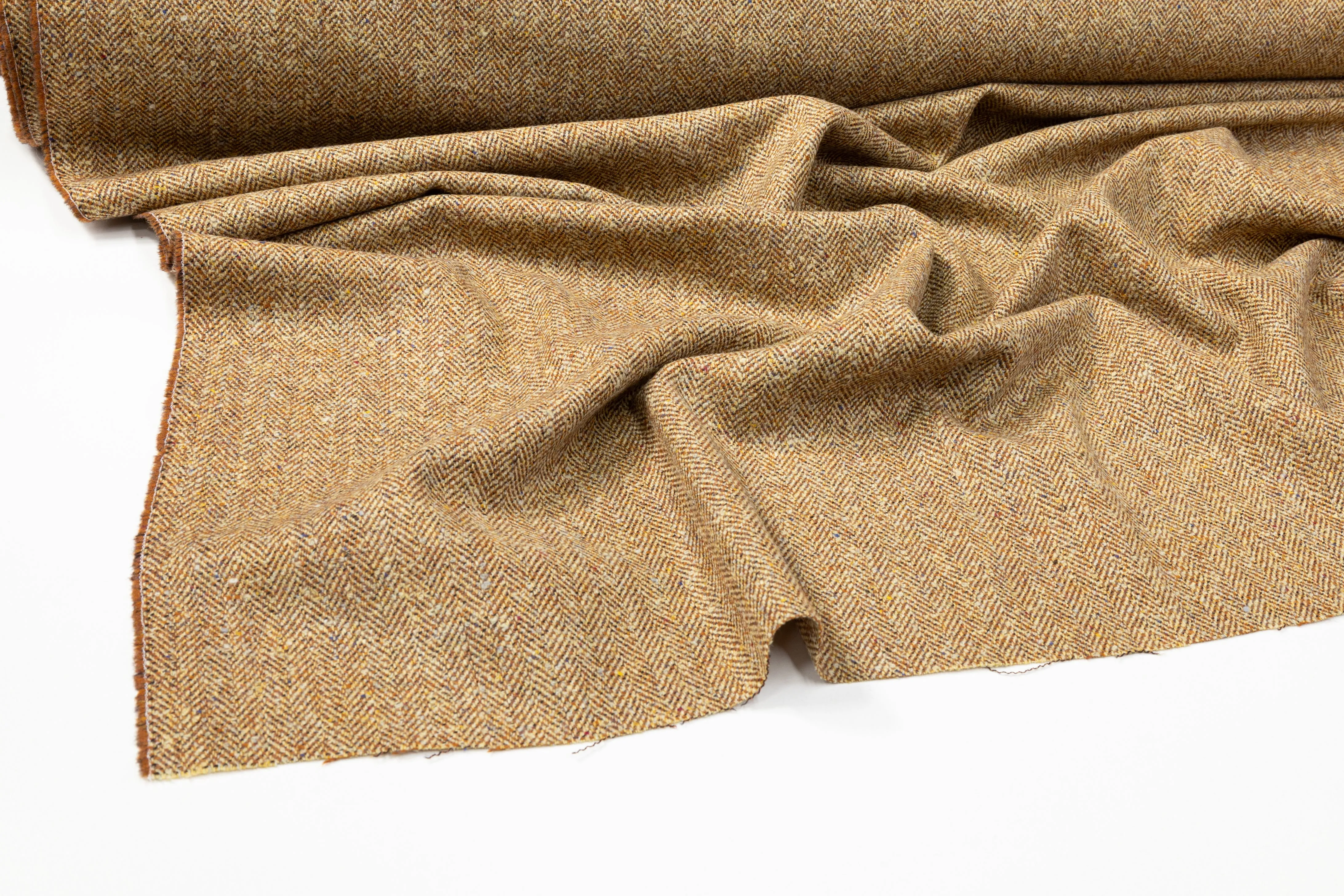 Herringbone Italian Wool Tweed - Camel