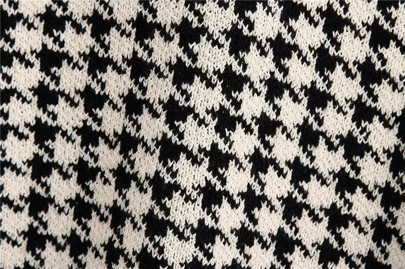 HOUNDSTOOTH OVERSIZED  WAISTCOAT
