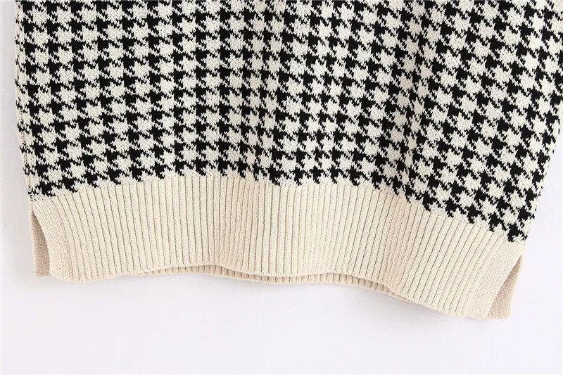 HOUNDSTOOTH OVERSIZED  WAISTCOAT