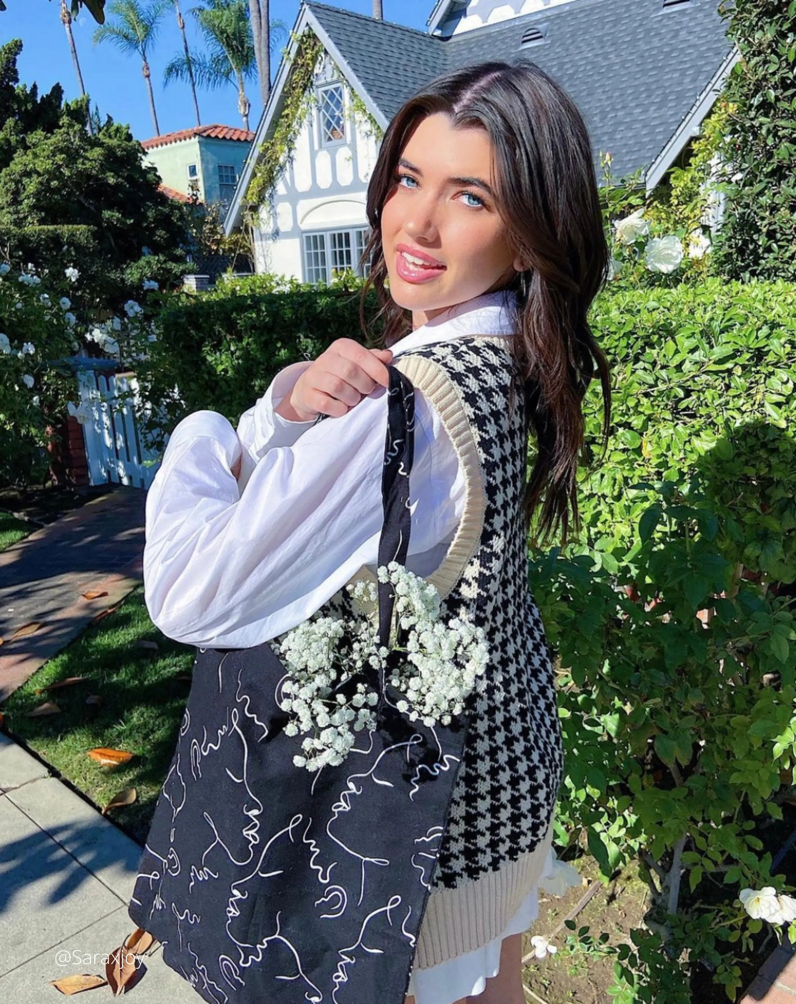 HOUNDSTOOTH OVERSIZED  WAISTCOAT