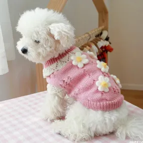 Kawaii Flower Knitwear for Pet