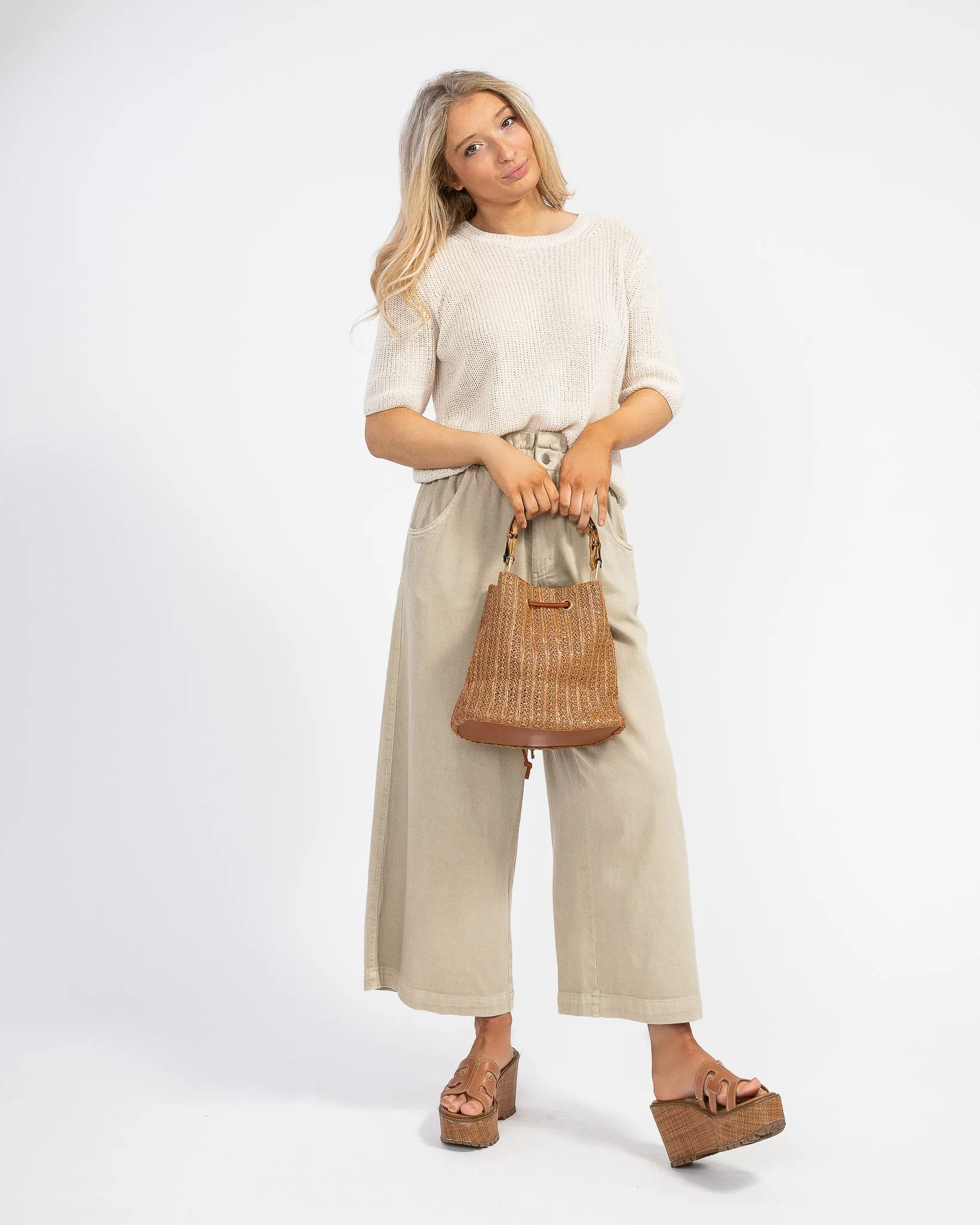 Keep it Going Knit Tee: Ivory
