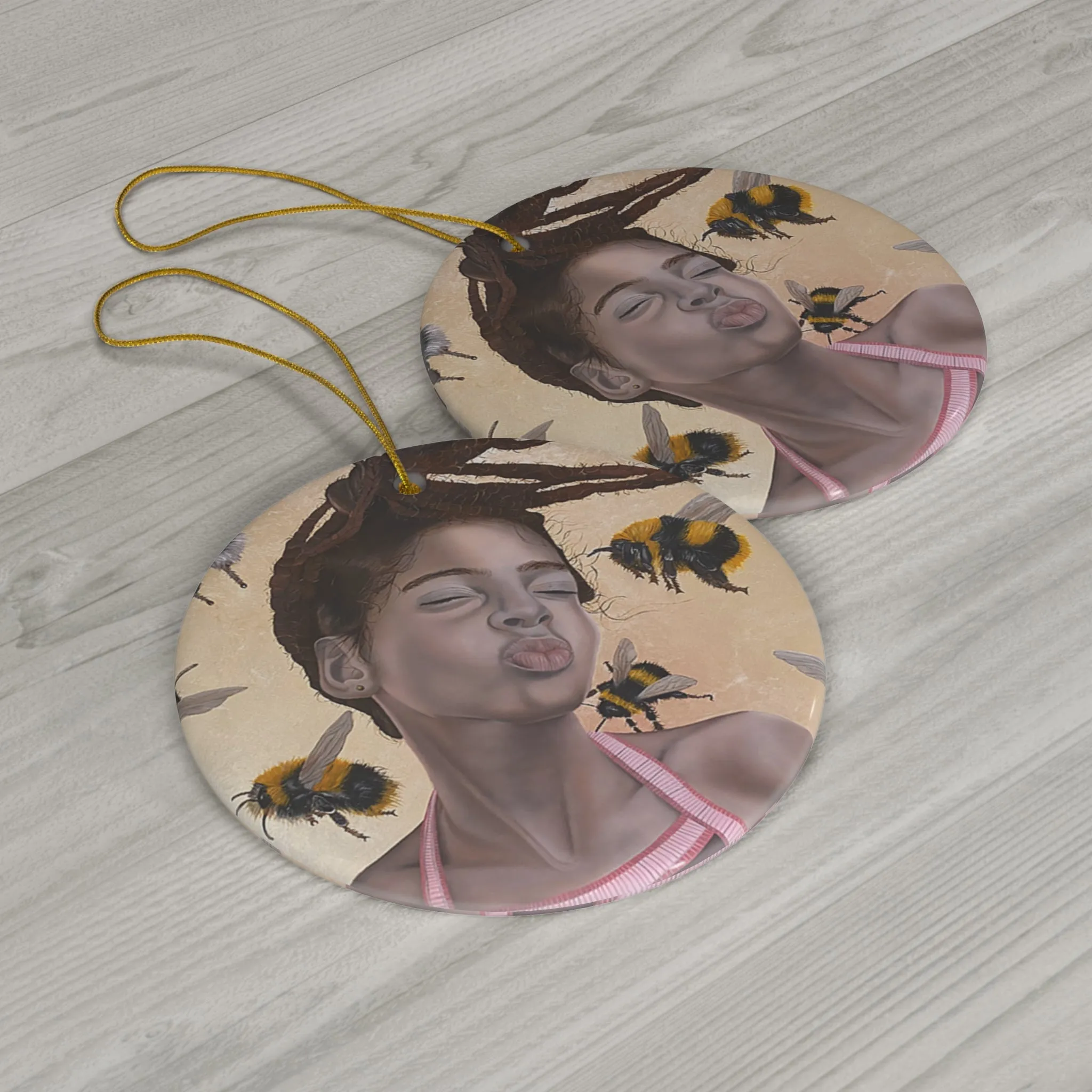 Kiss the Ground Ceramic Ornament
