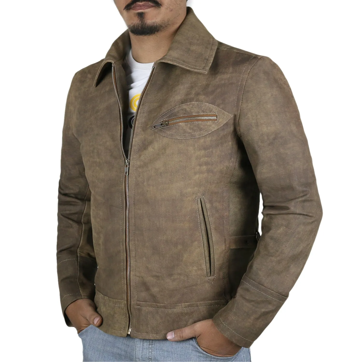 Leather Jackets Hub Mens Genuine Lambskin Leather Jacket (Black, Classic Jacket) - 1501811