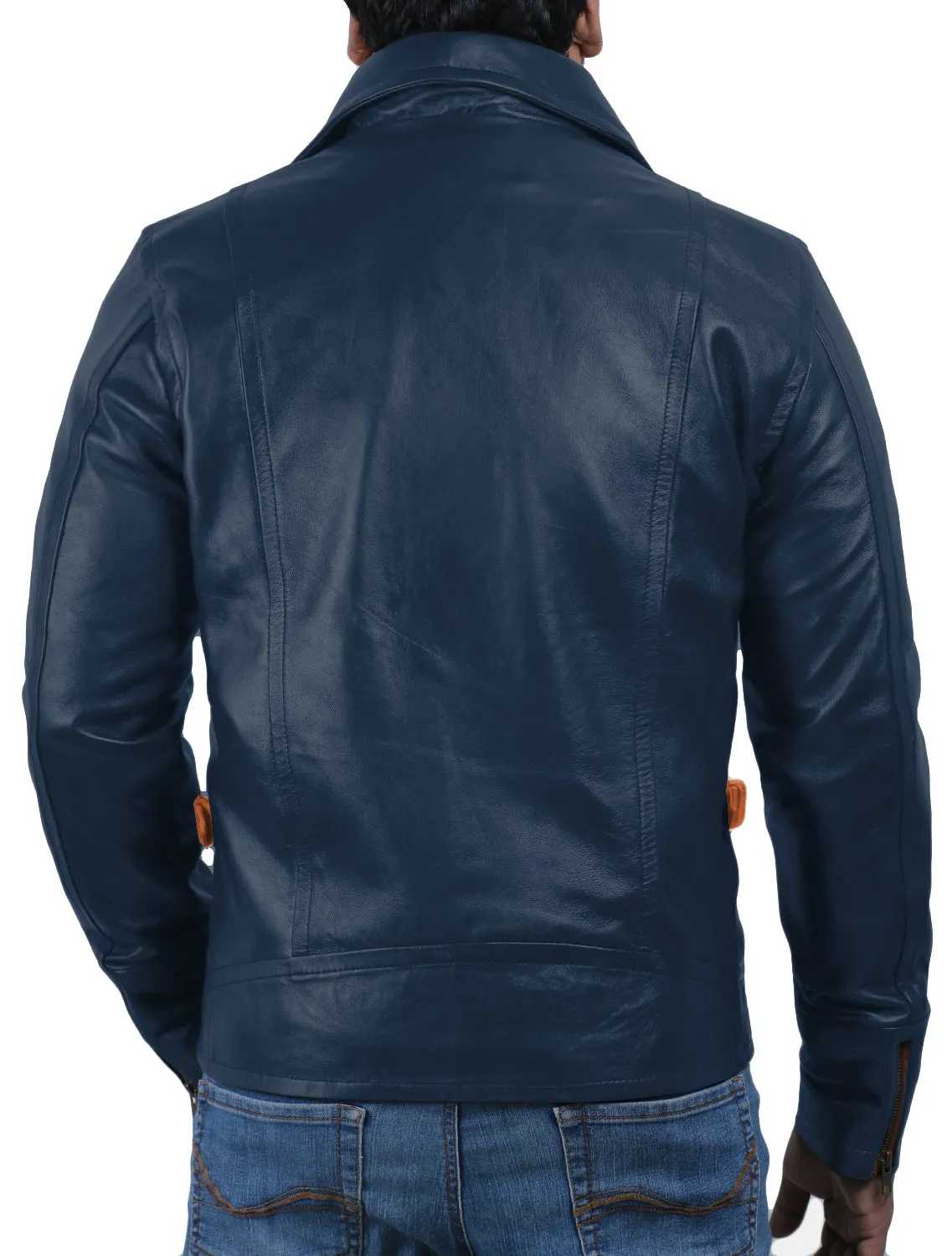 Leather Jackets Hub Mens Genuine Lambskin Leather Jacket (Black, Classic Jacket) - 1501811