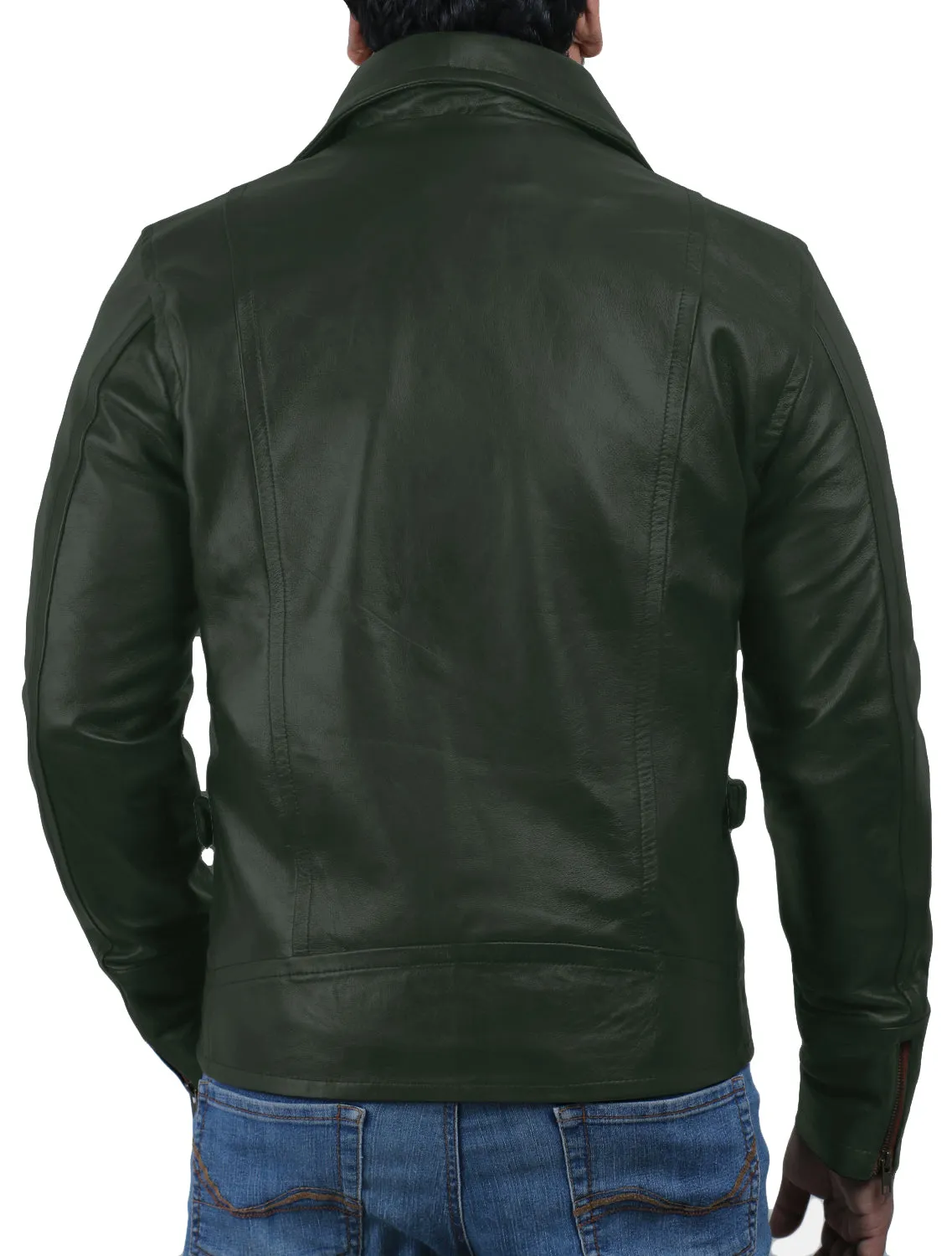 Leather Jackets Hub Mens Genuine Lambskin Leather Jacket (Black, Classic Jacket) - 1501811