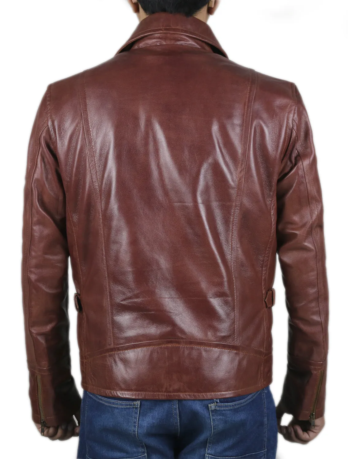 Leather Jackets Hub Mens Genuine Lambskin Leather Jacket (Black, Classic Jacket) - 1501811