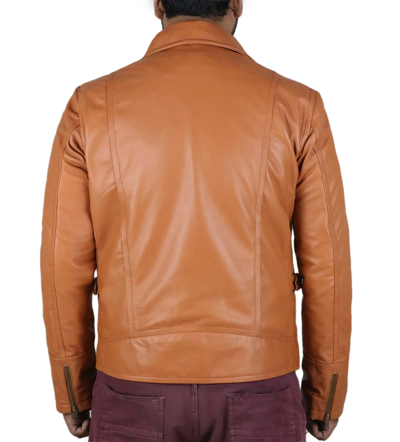 Leather Jackets Hub Mens Genuine Lambskin Leather Jacket (Black, Classic Jacket) - 1501811