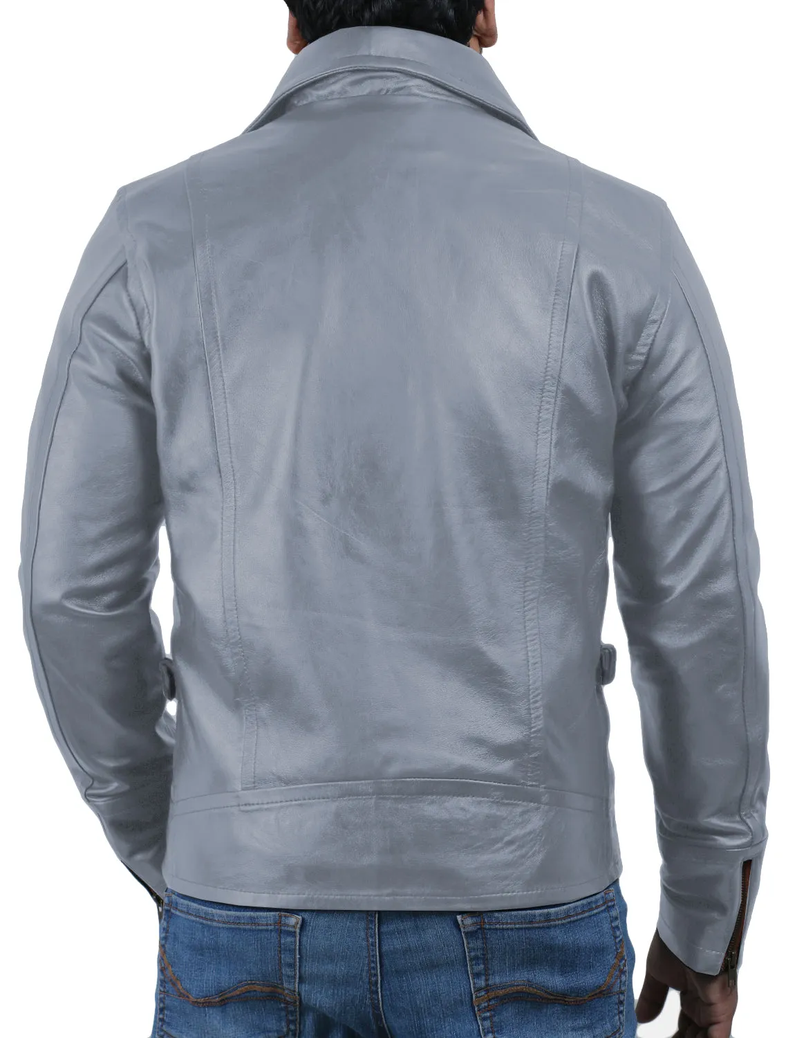 Leather Jackets Hub Mens Genuine Lambskin Leather Jacket (Black, Classic Jacket) - 1501811