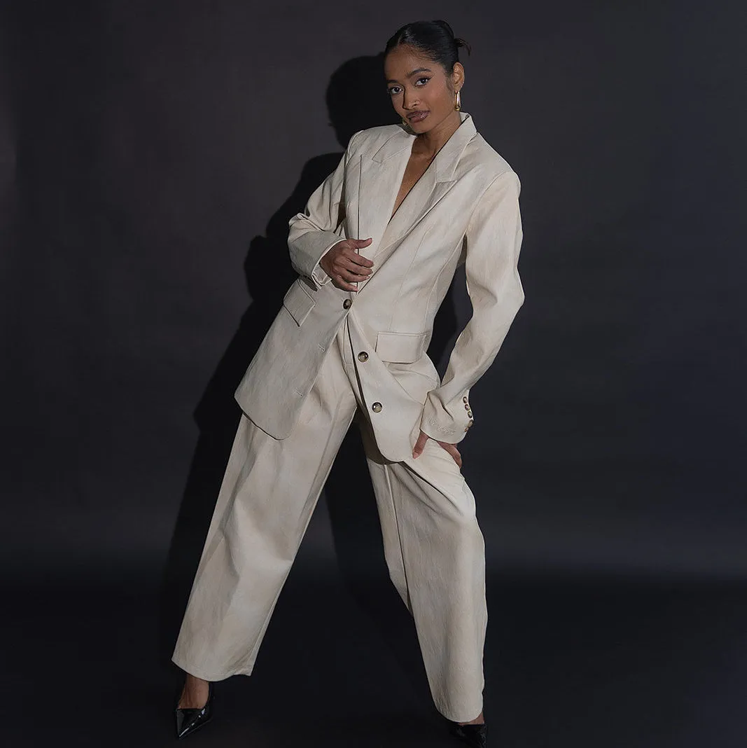 LEATHER MONSIEUR TROUSERS