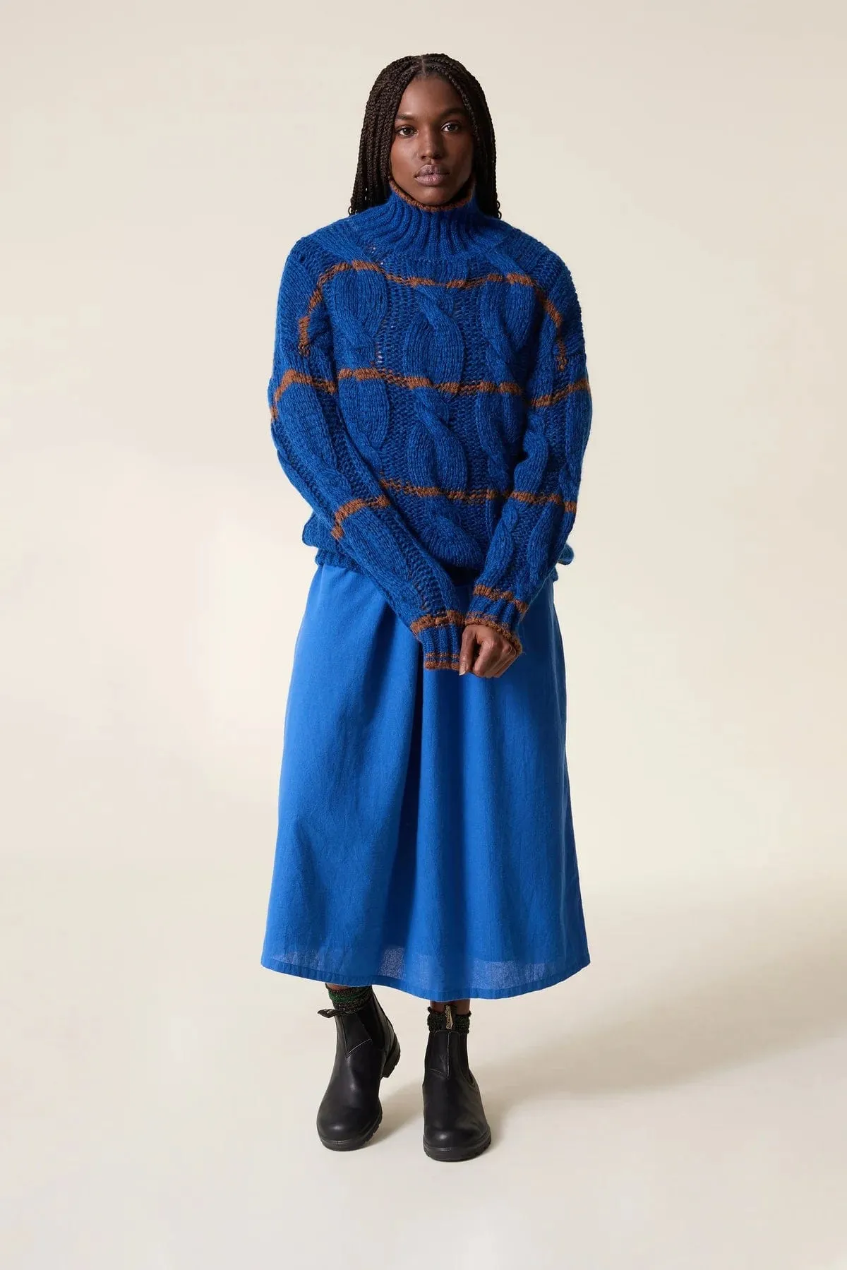 Leon & Harper Melodie Stripe Sweater Blue