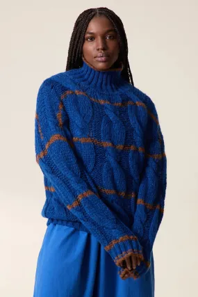 Leon & Harper Melodie Stripe Sweater Blue