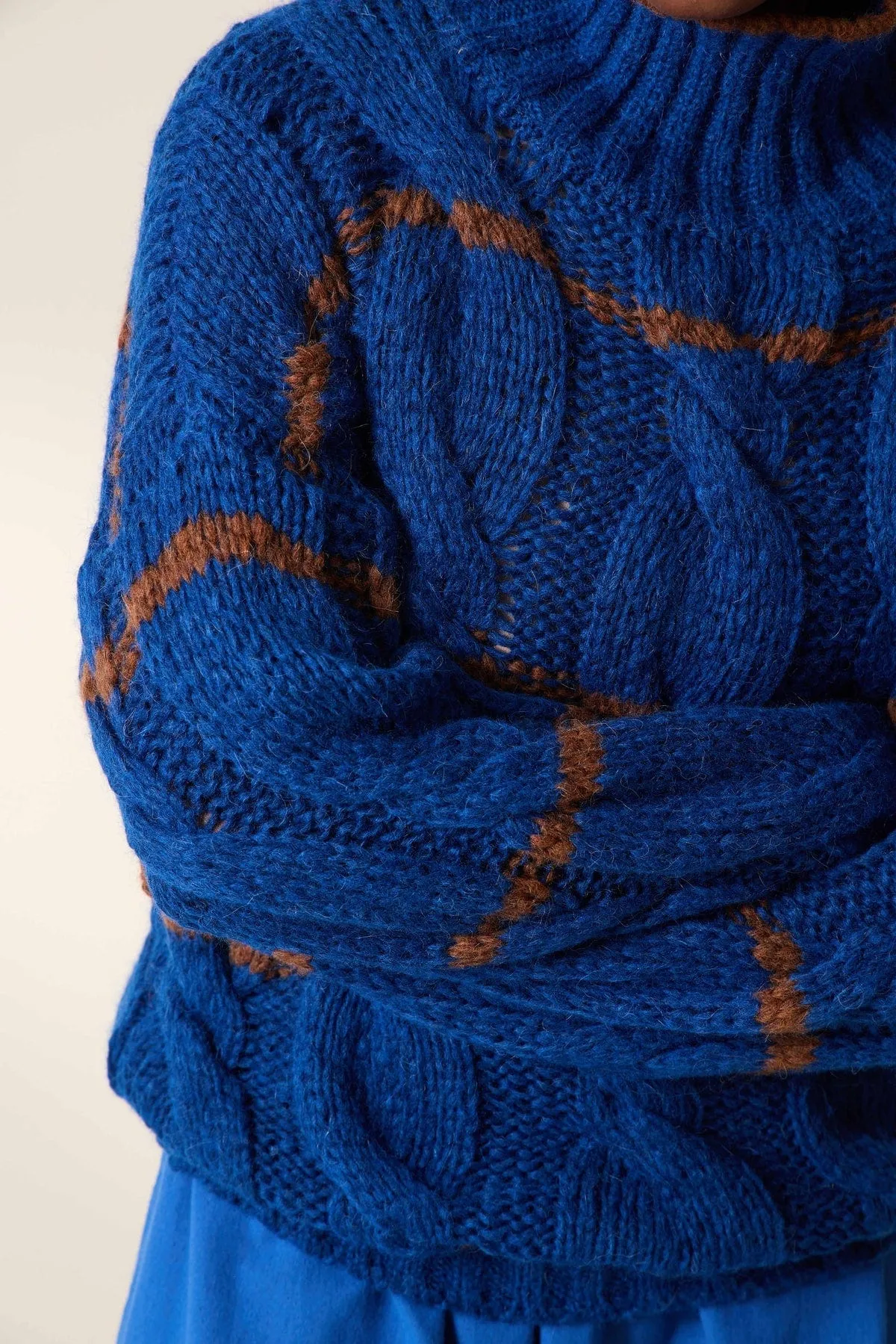 Leon & Harper Melodie Stripe Sweater Blue