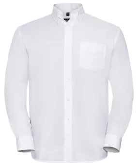 Long sleeve easycare Oxford shirt | White