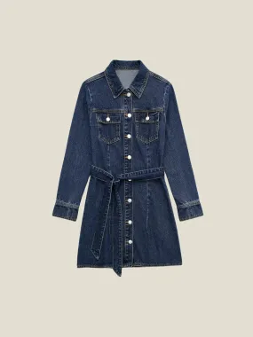 Marit Long Sleeve Denim Mini Dress