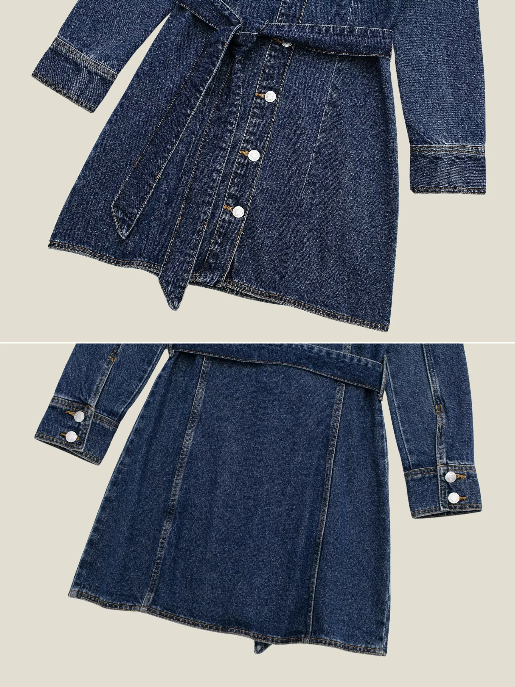 Marit Long Sleeve Denim Mini Dress
