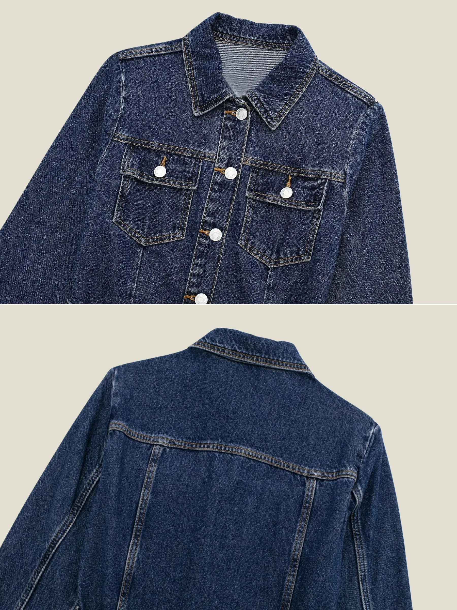 Marit Long Sleeve Denim Mini Dress