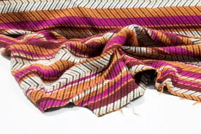 Multicolor Chevron Wool Blend Brocade