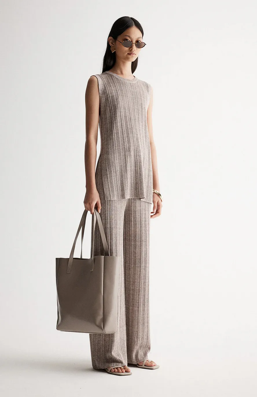 OSCAR KNIT TOP | DARK TAUPE