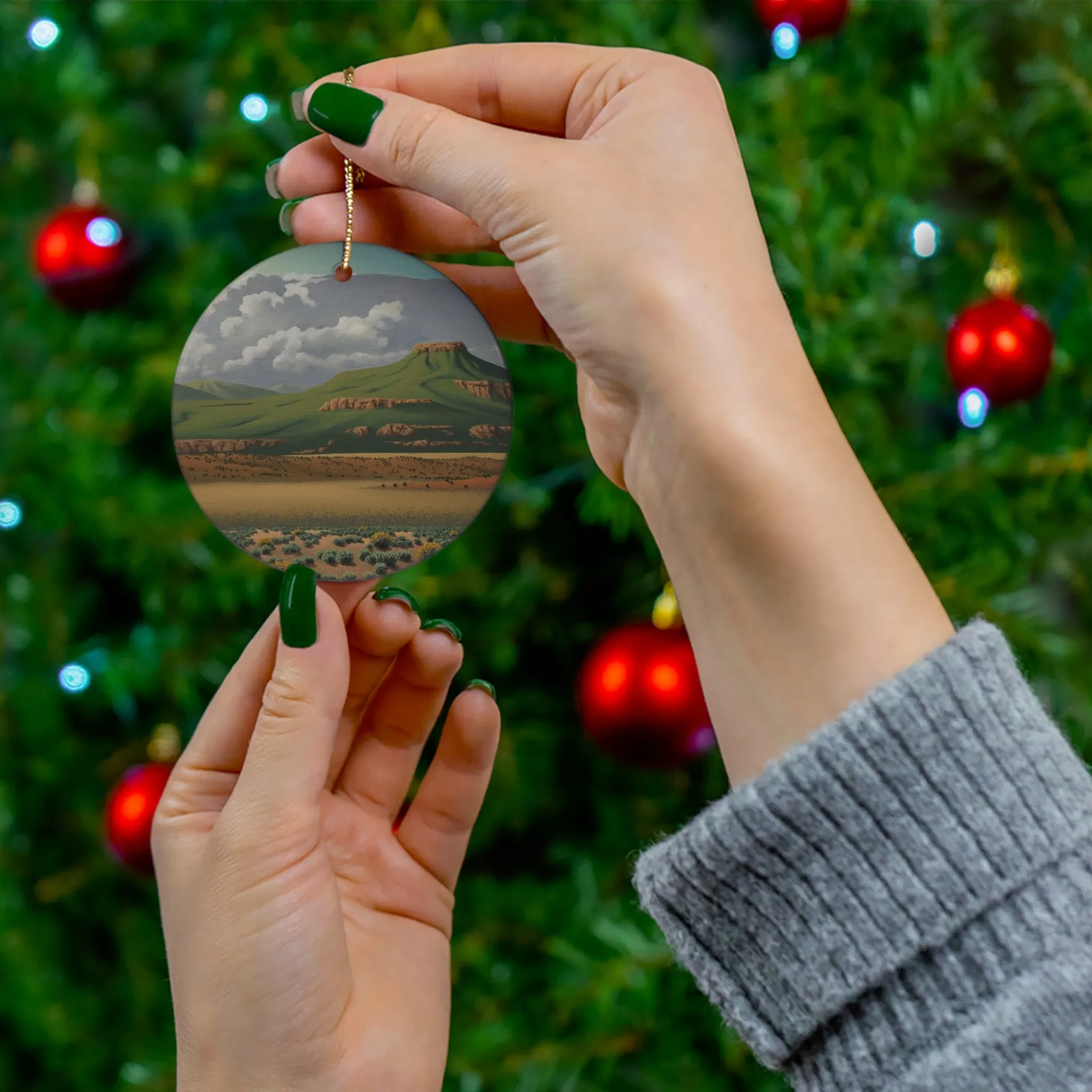 Pedernal Morning Ceramic Ornament