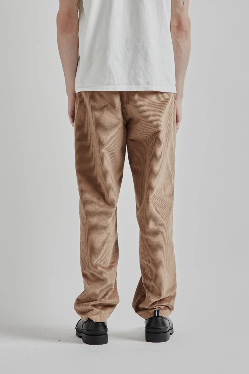 Pleat Cord Pants - Beige