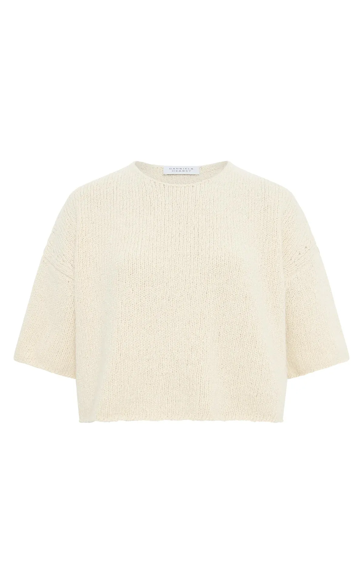 Pomona Cropped T-Shirt - Ivory