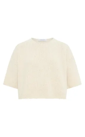 Pomona Cropped T-Shirt - Ivory
