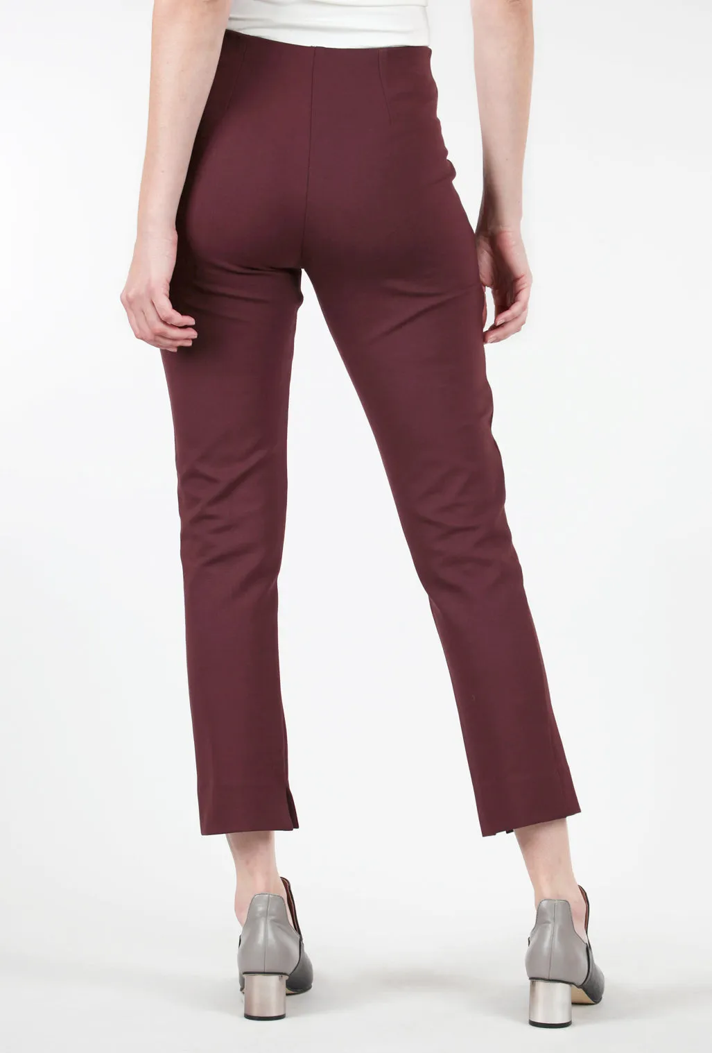 Ponte Knit Zani Pant, Bordeaux
