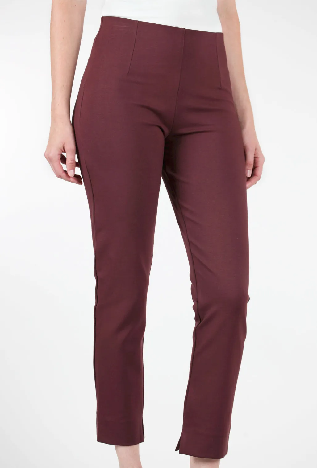 Ponte Knit Zani Pant, Bordeaux
