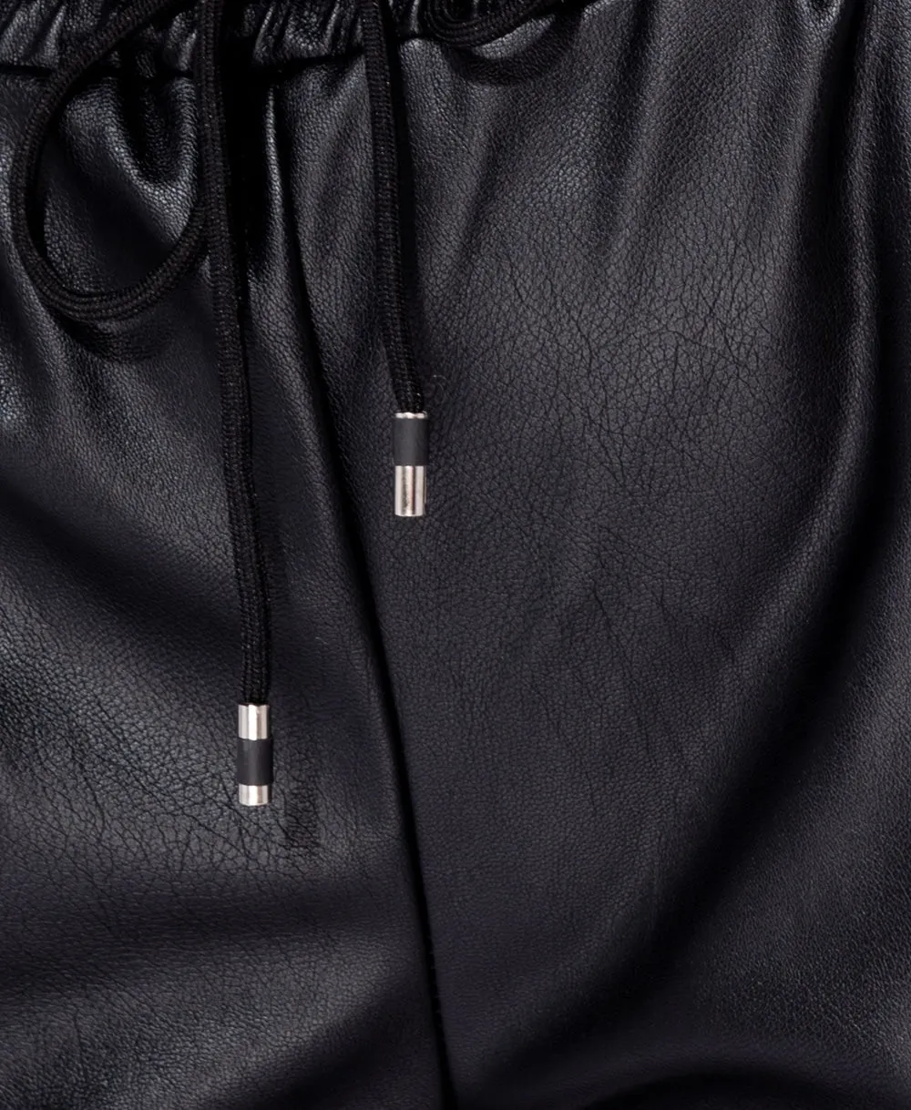 PU Elasticated Waistband & Hem Jogging Trouser