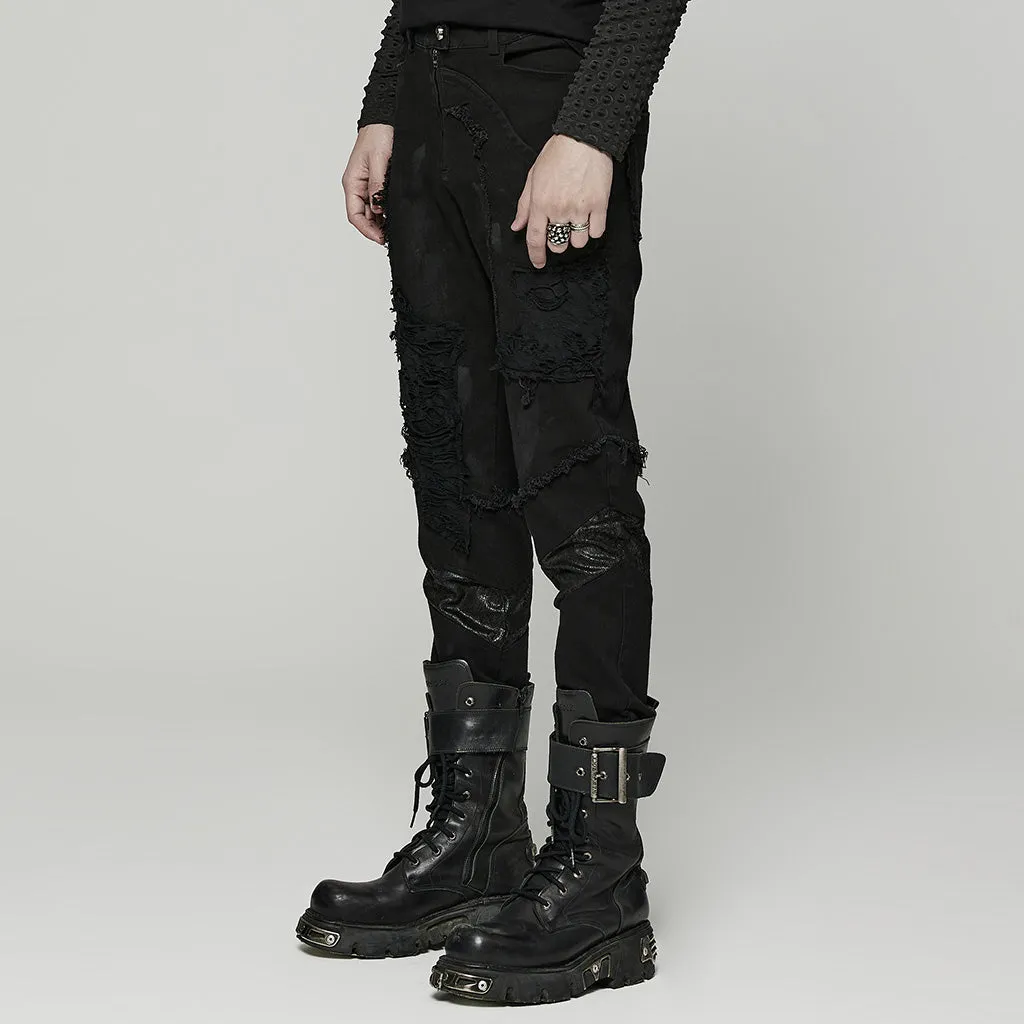 Punk Broken Hole Net Trousers WK-369U
