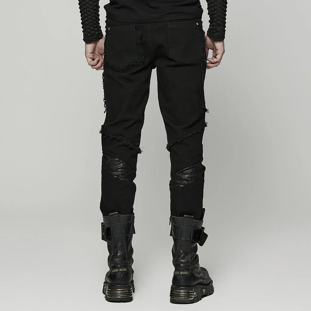 Punk Broken Hole Net Trousers WK-369U