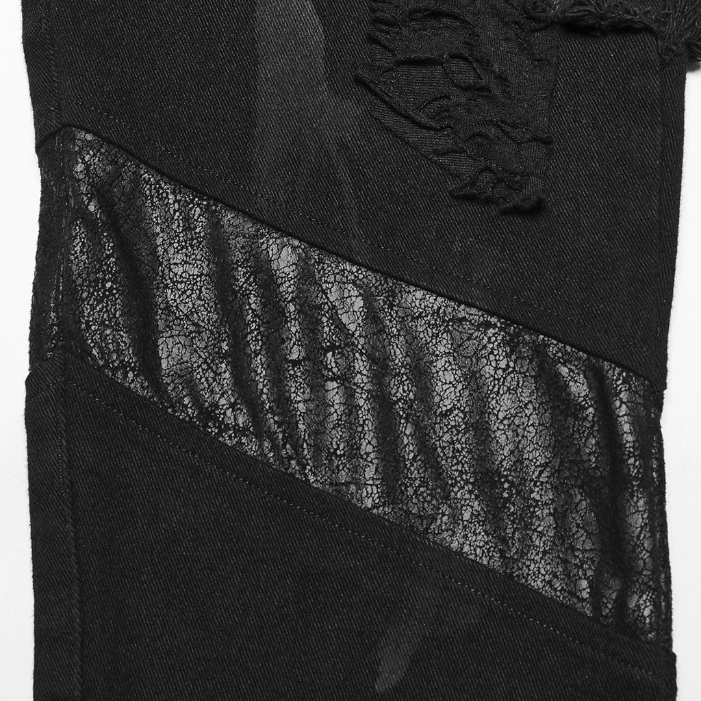 Punk Broken Hole Net Trousers WK-369U
