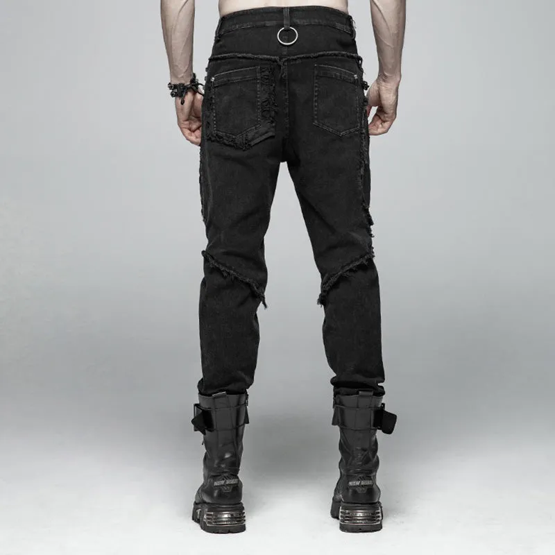 Punk Broken Hole Net Trousers