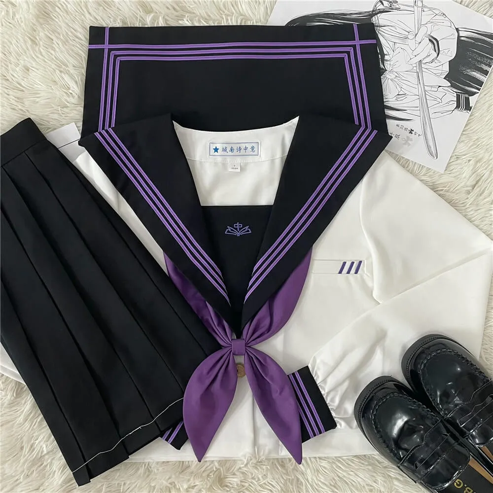 [Purple White/ Black] JK aesthetic uniform set