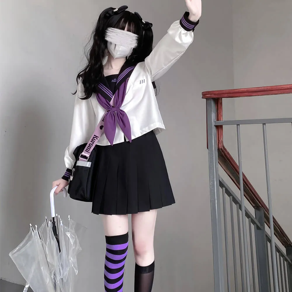 [Purple White/ Black] JK aesthetic uniform set