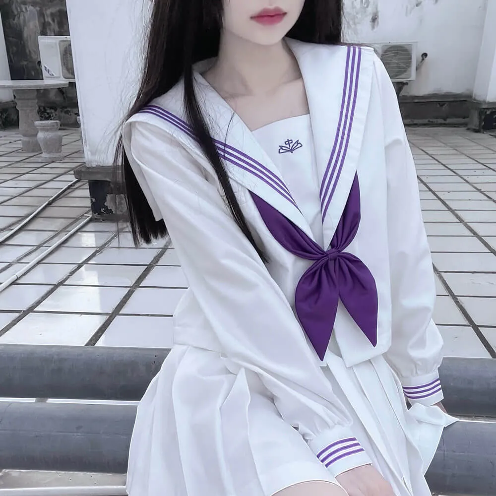 [Purple White/ Black] JK aesthetic uniform set