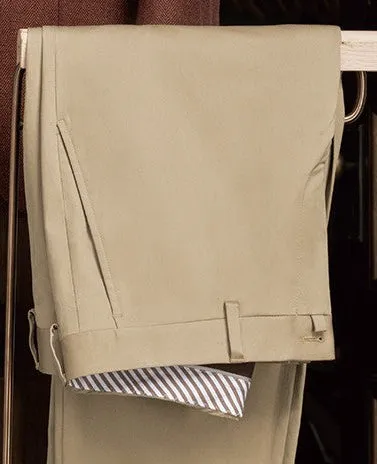 Rust Blazer & Classic Beige Trousers