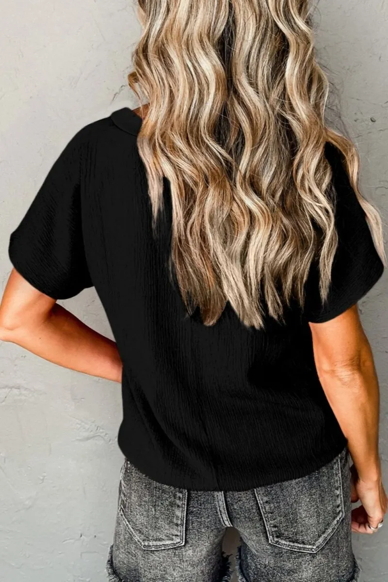 Shadow Sky V-Neck Black T-shirts